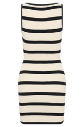 Sawyer Stripe Knit Mini Dress - Black/Cream